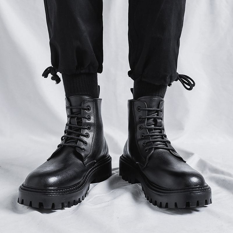 Men High Top Leather Boots Fas - đánh giá và giá Men'S Shoes To Increase Height
