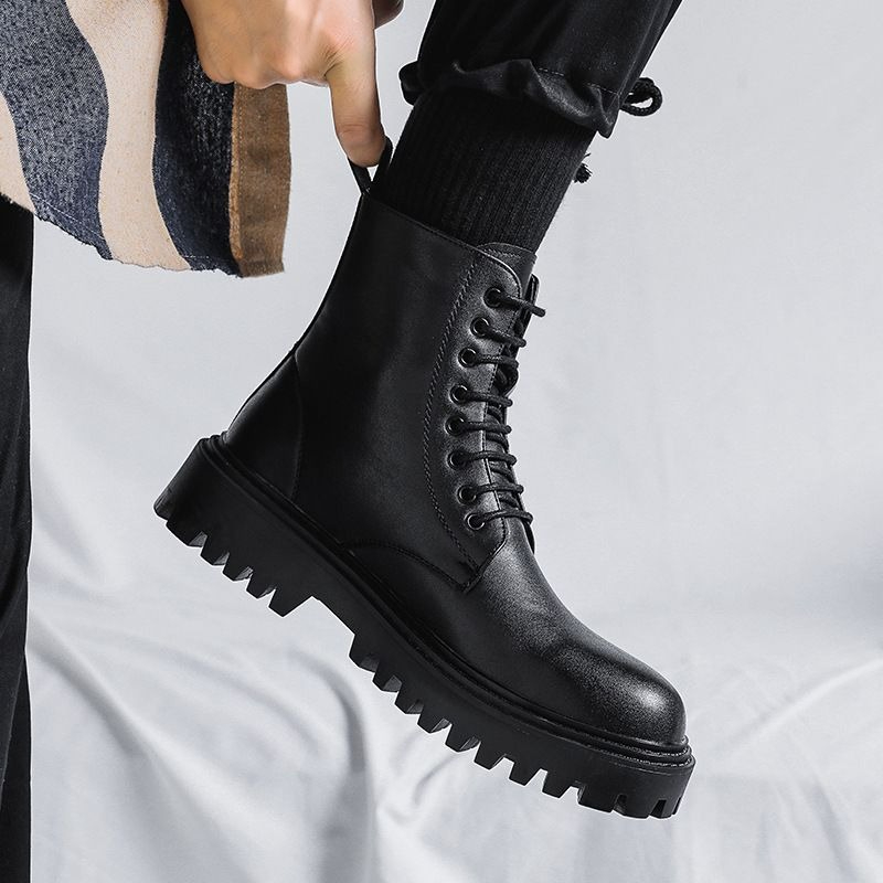 Men High Top Leather Boots Fas - đánh giá và giá Men'S Shoes To Increase Height