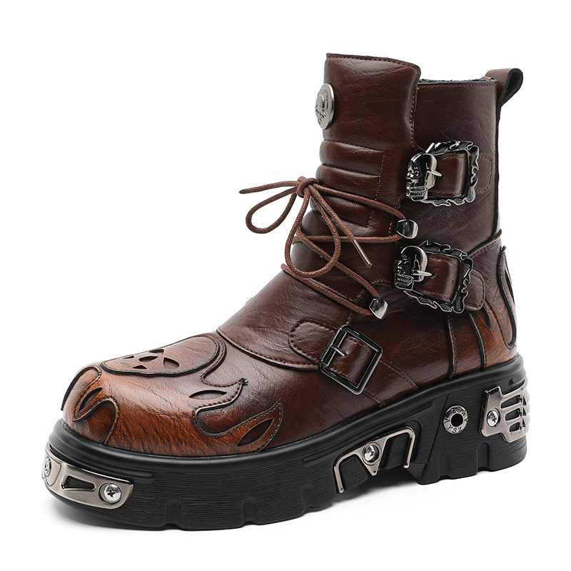 Punk Style Retro Cool Skull Fl - đánh giá và giá Men'S Shoes To Increase Height