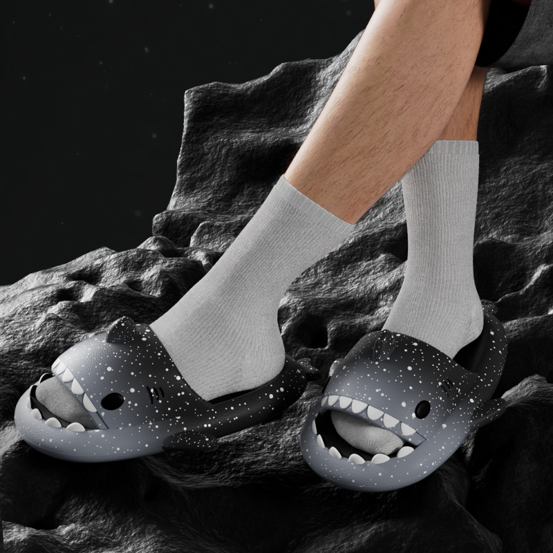 Cute Cartoon Shark Slippers Fo - đánh giá và giá Men'S Shoes Slip On