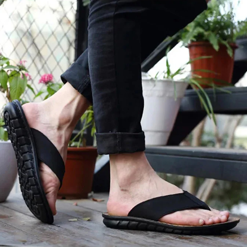 Mùa Hè Cho Nam Dép Da Thật Chí - đánh giá và giá Men Shoes Brand