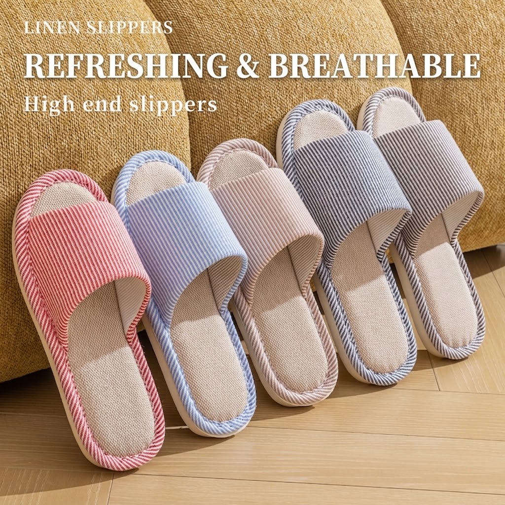 Breathable Flax Linen Slippers - đánh giá và giá Men'S Shoes Slip On